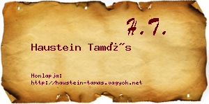 Haustein Tamás névjegykártya